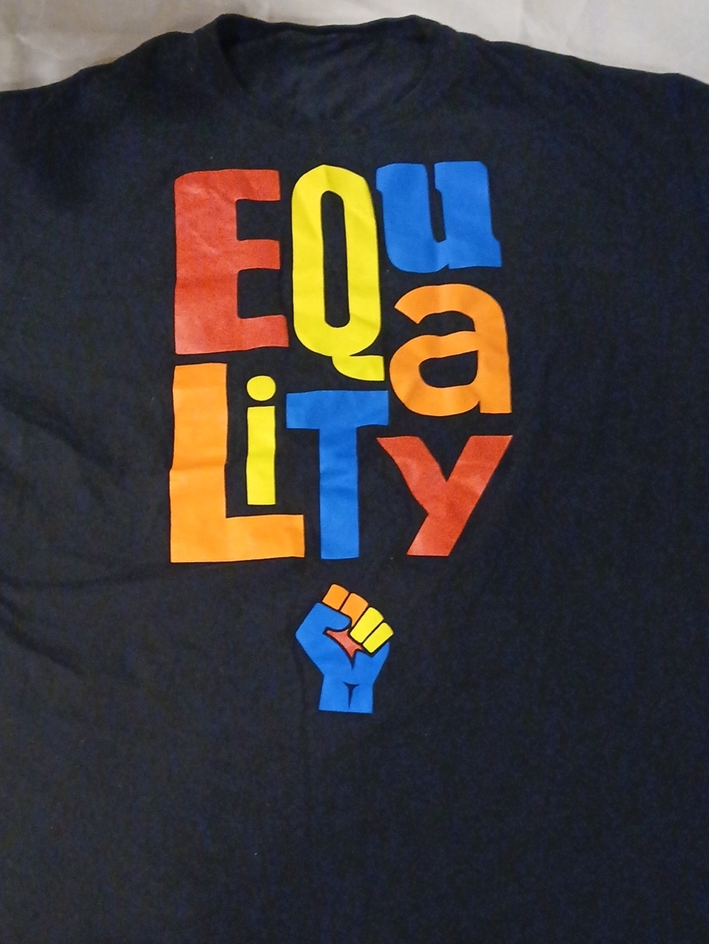 Equality Graphic Tee - Black with Multicolor Print